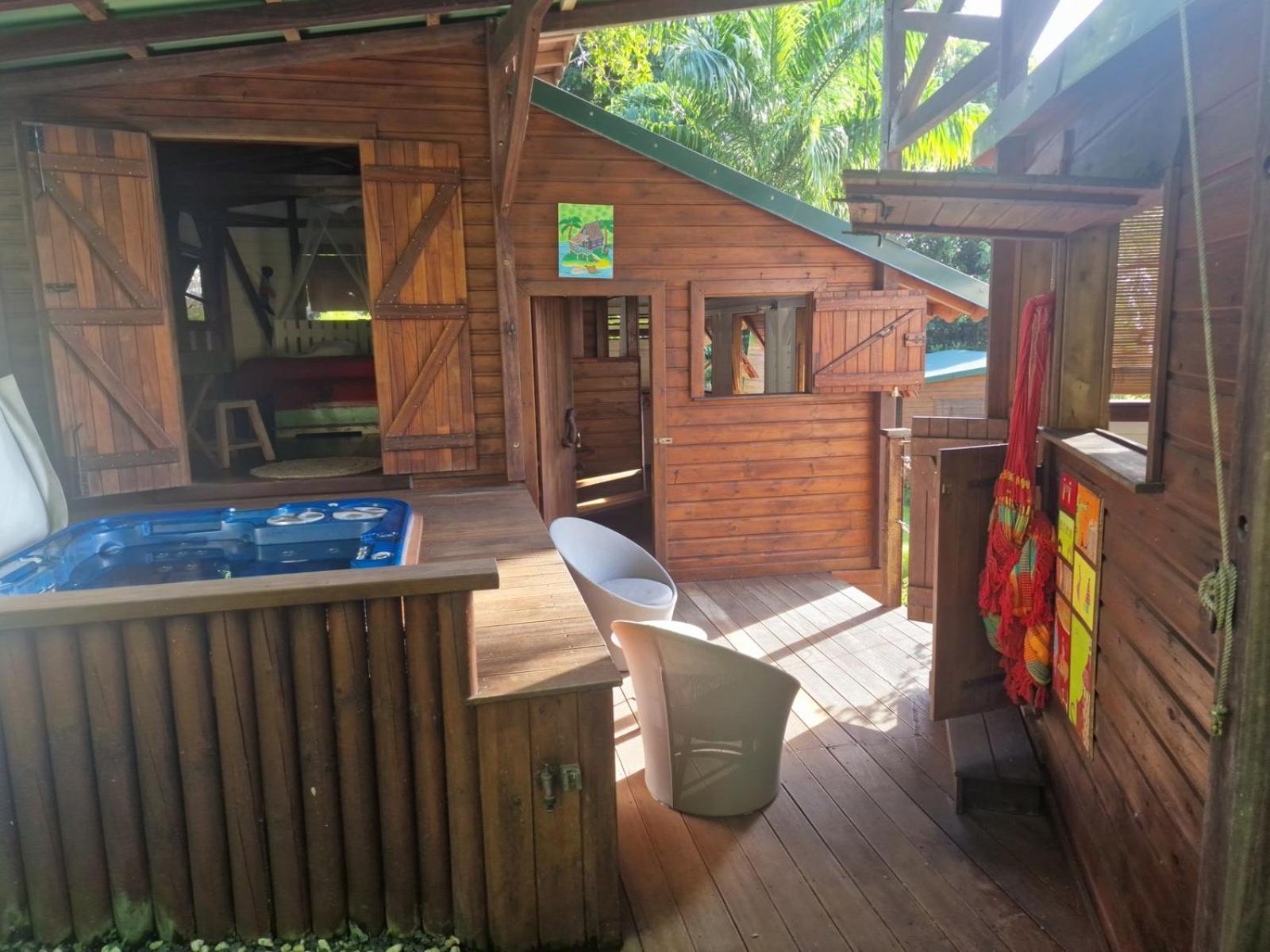 Les Bananes Vertes Ecolodges Saint-Claude Exteriér fotografie