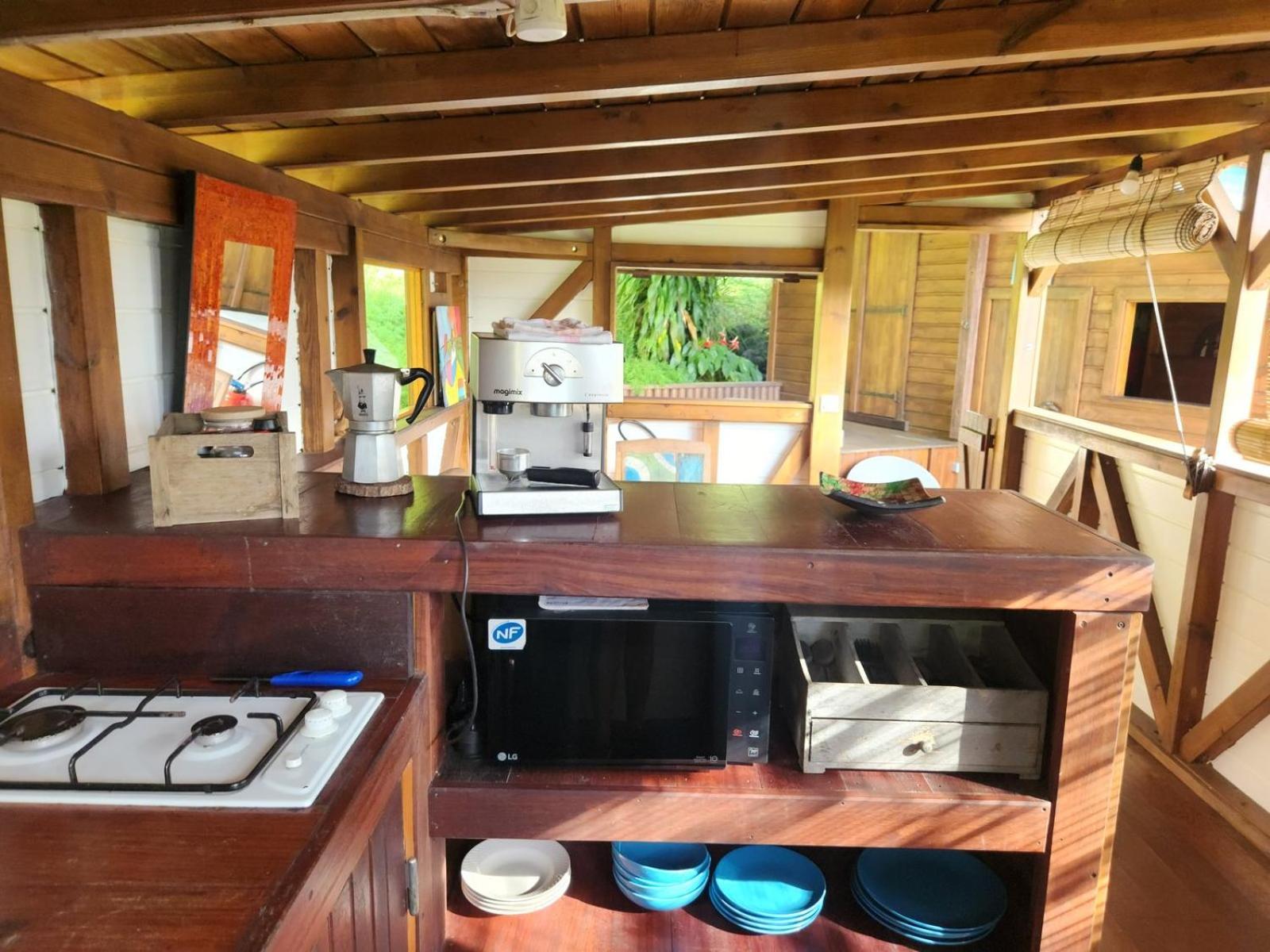 Les Bananes Vertes Ecolodges Saint-Claude Exteriér fotografie